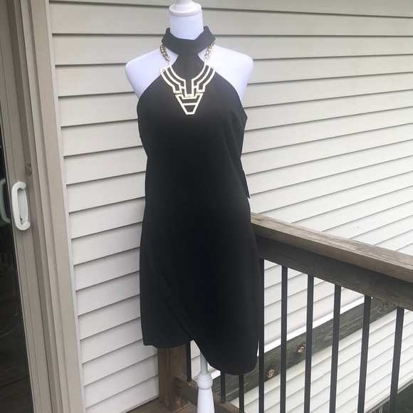 Express Dresses & Skirts - Black Halter Mini by Express